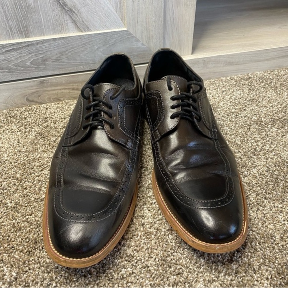 Dwight by Stacy Adams Moc Toe Oxfords Dark Brown 10